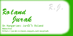 roland jurak business card